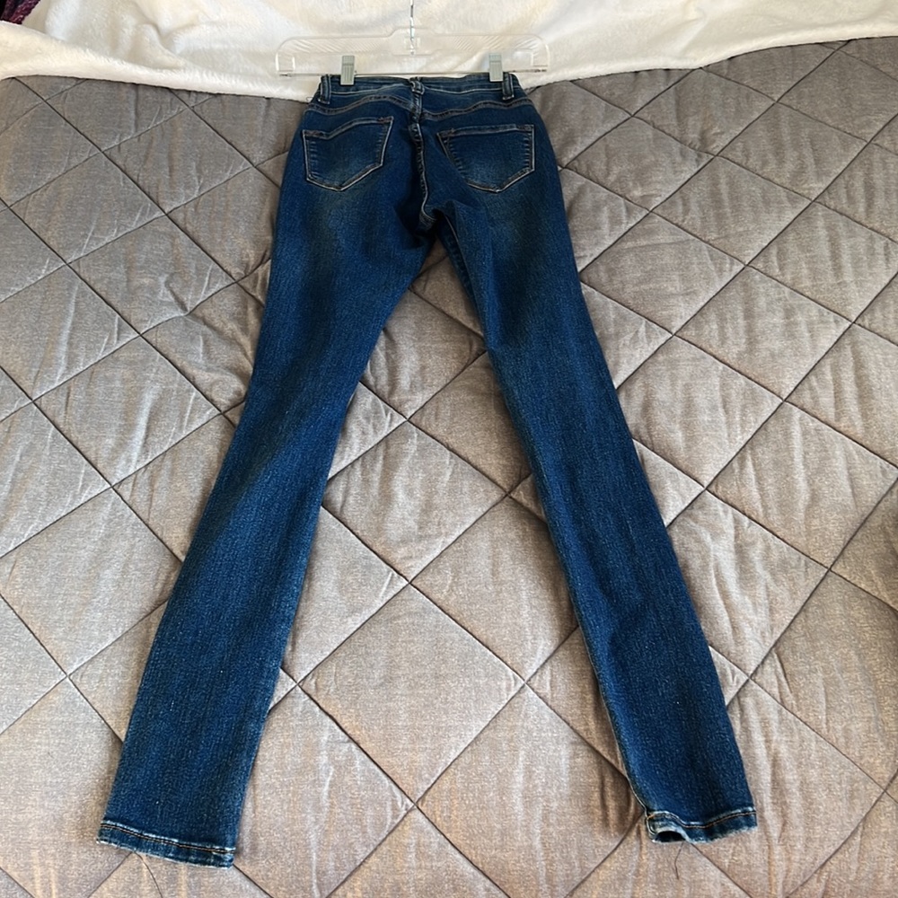 High Rise Distressed Jeans - Picture 2 of 3